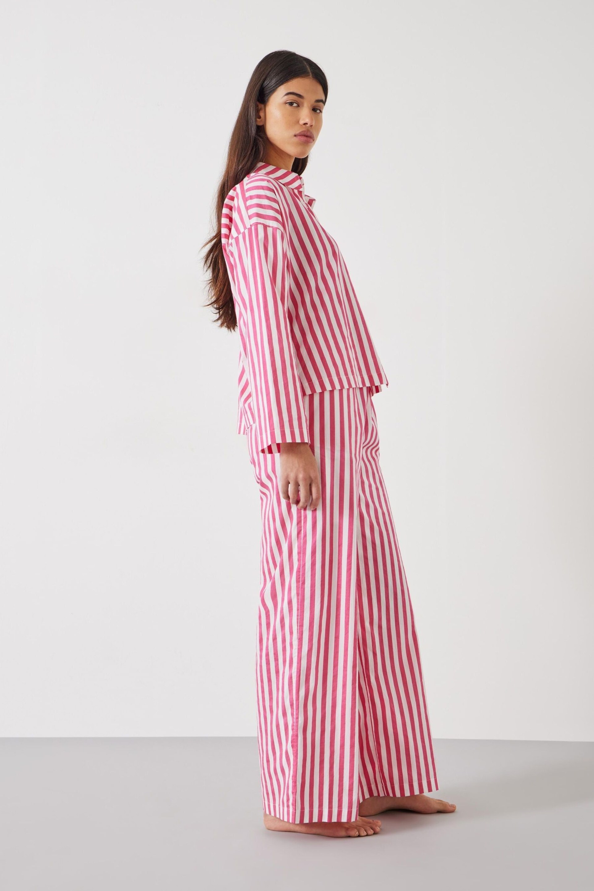 Hush Pink Emerson Boxy Fit Shirt Pyjamas Set - Image 3 of 5