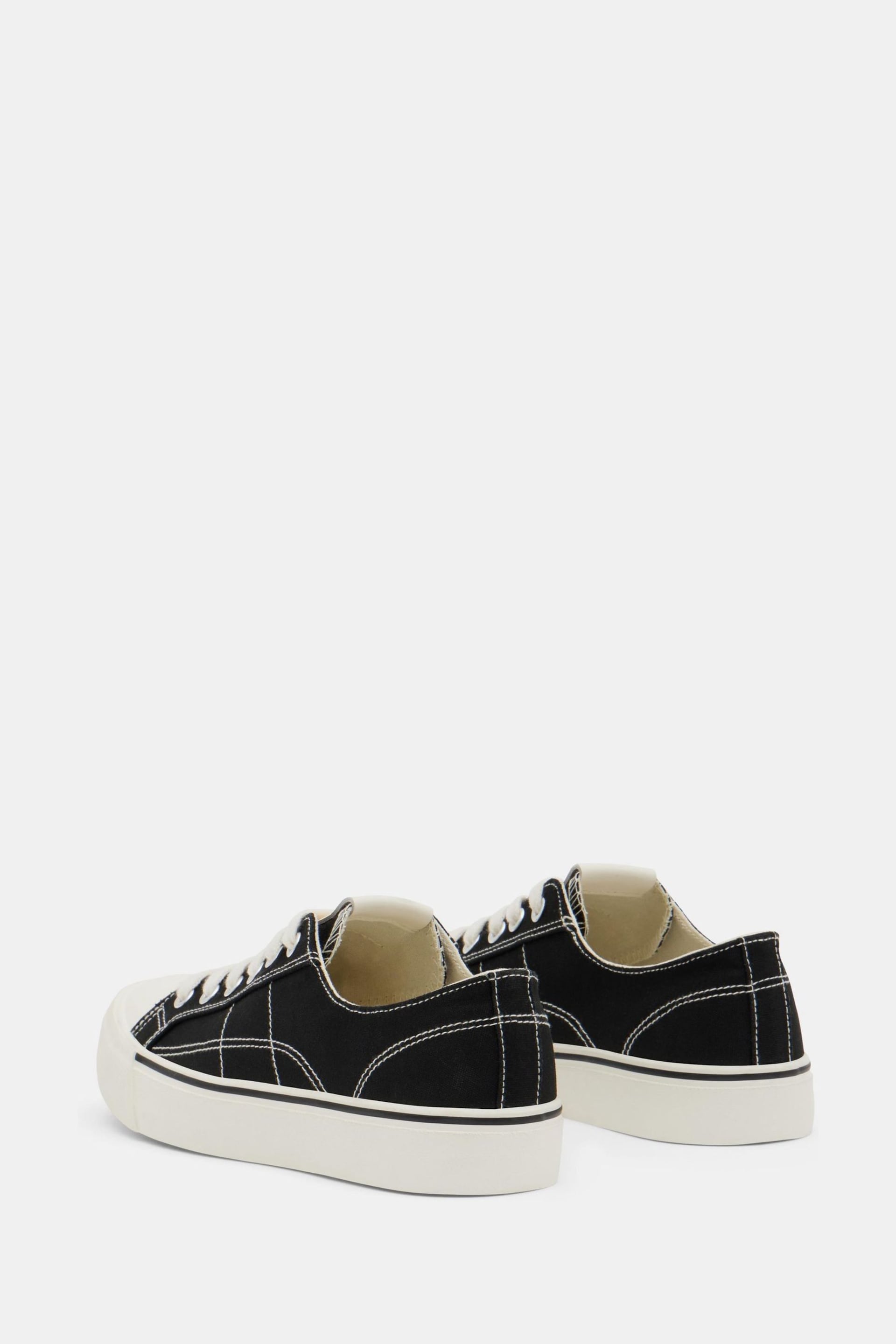 Hush Black Finley Canvas Trainers - Image 3 of 5