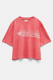 Hush Red Cole Star Boxy 100% Cotton T-Shirt - Image 5 of 5