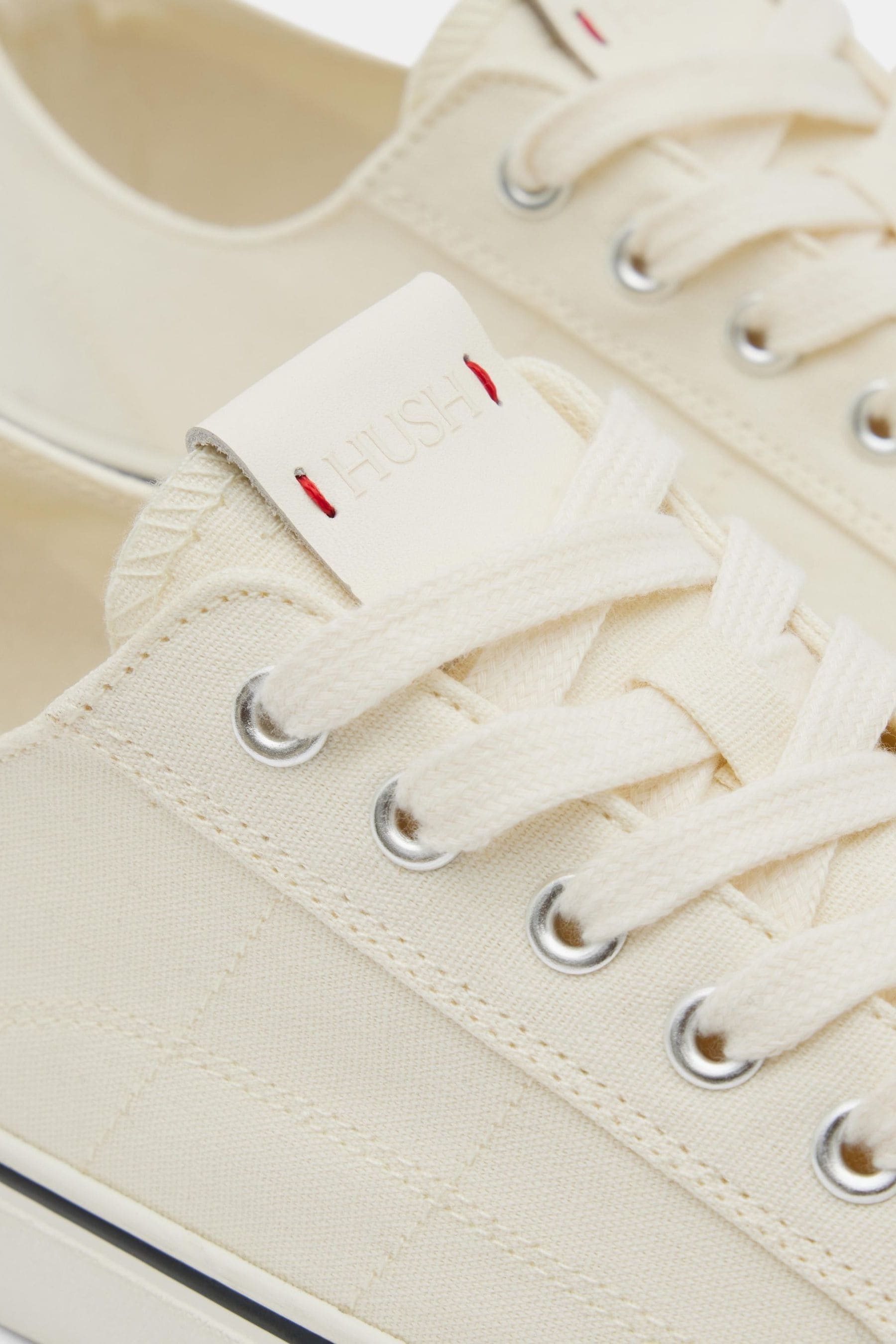 Hush Cream Finley Canvas Trainers