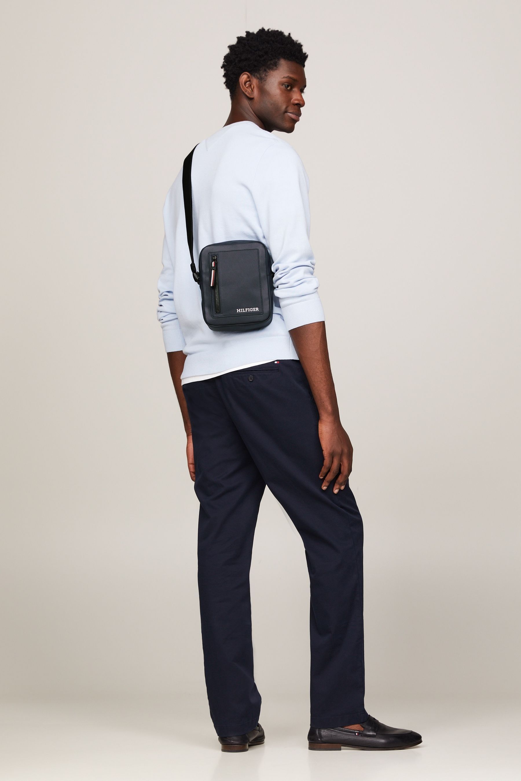 Buy Tommy Hilfiger Blue Pique Mini Reporter Bag from Next Luxembourg