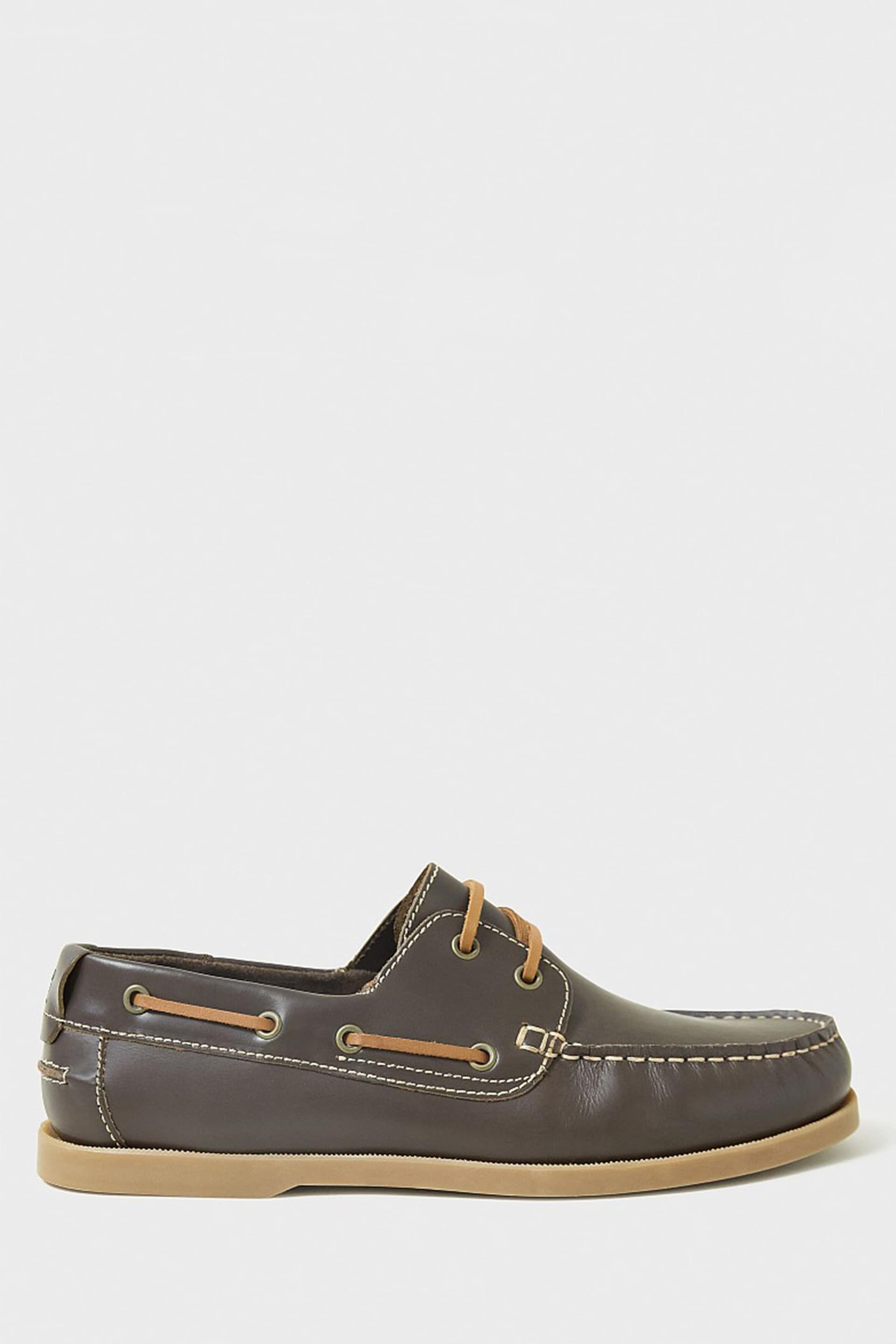 Crew Clothing Austell Leather Deck Shoes - Image 3 of 5
