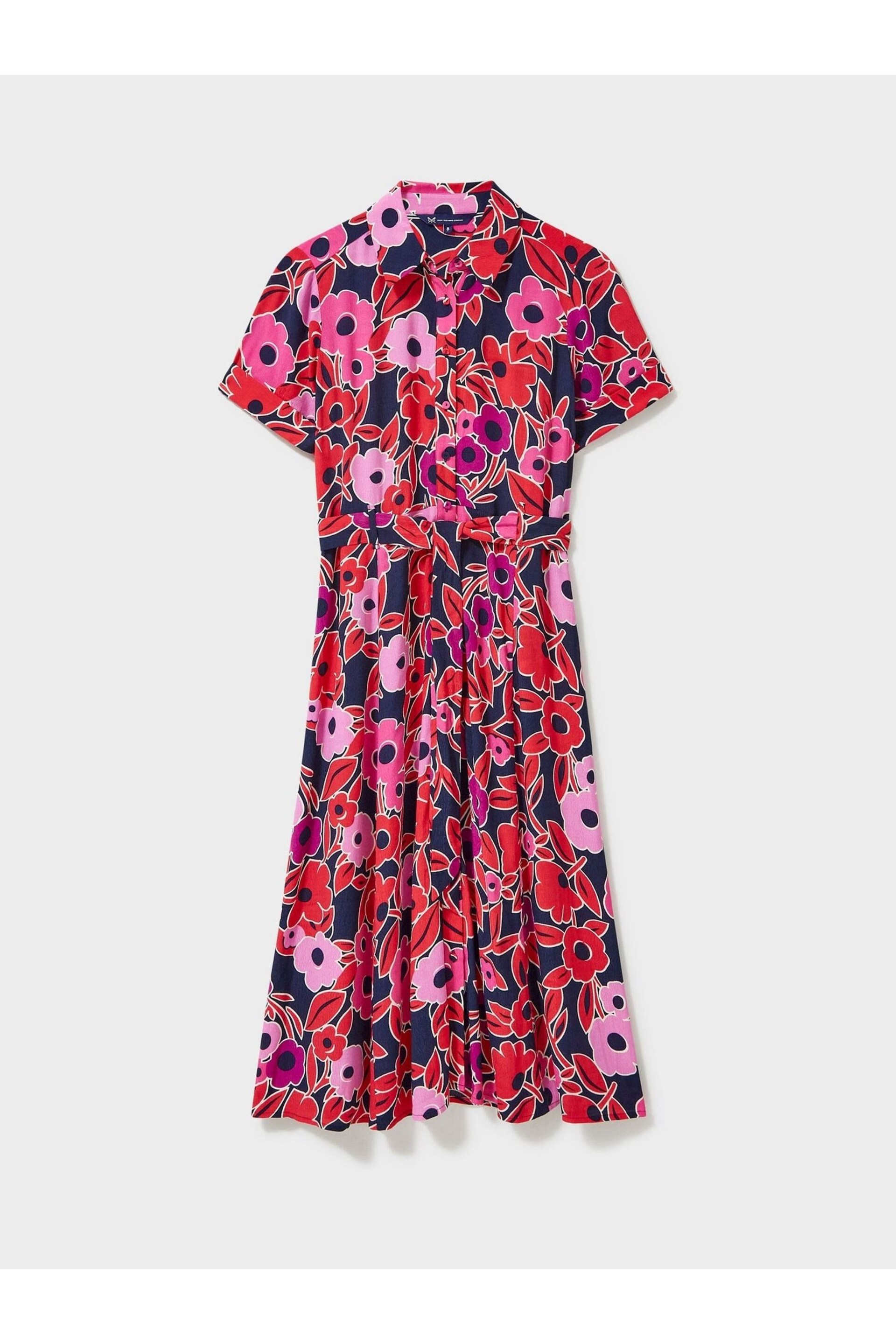 Crew Clothing Sienna Short Sleeve Floral Shirt Dress - Image 5 of 5
