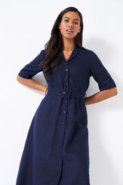 Crew Clothing Belted Linen Shirt Dress - Image 3 of 5