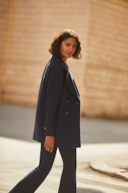 Friends Like These Navy Petite Double Breasted Peacoat - Image 4 of 4