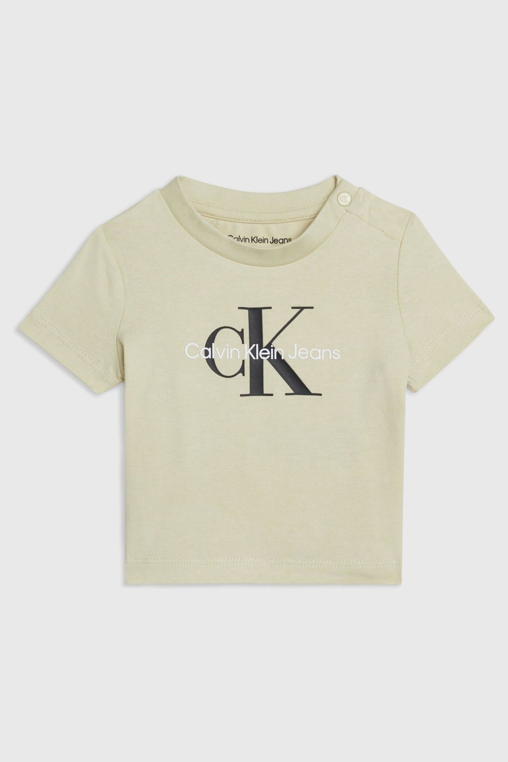 Calvin Klein Green Monogram T-Shirt - Image 1 of 2
