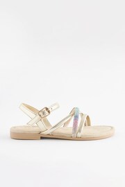Gold Rainbow Strappy Occasion Sandals - Image 2 of 5