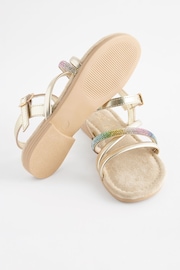 Gold Rainbow Strappy Occasion Sandals - Image 3 of 5