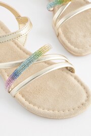 Gold Rainbow Strappy Occasion Sandals - Image 5 of 5