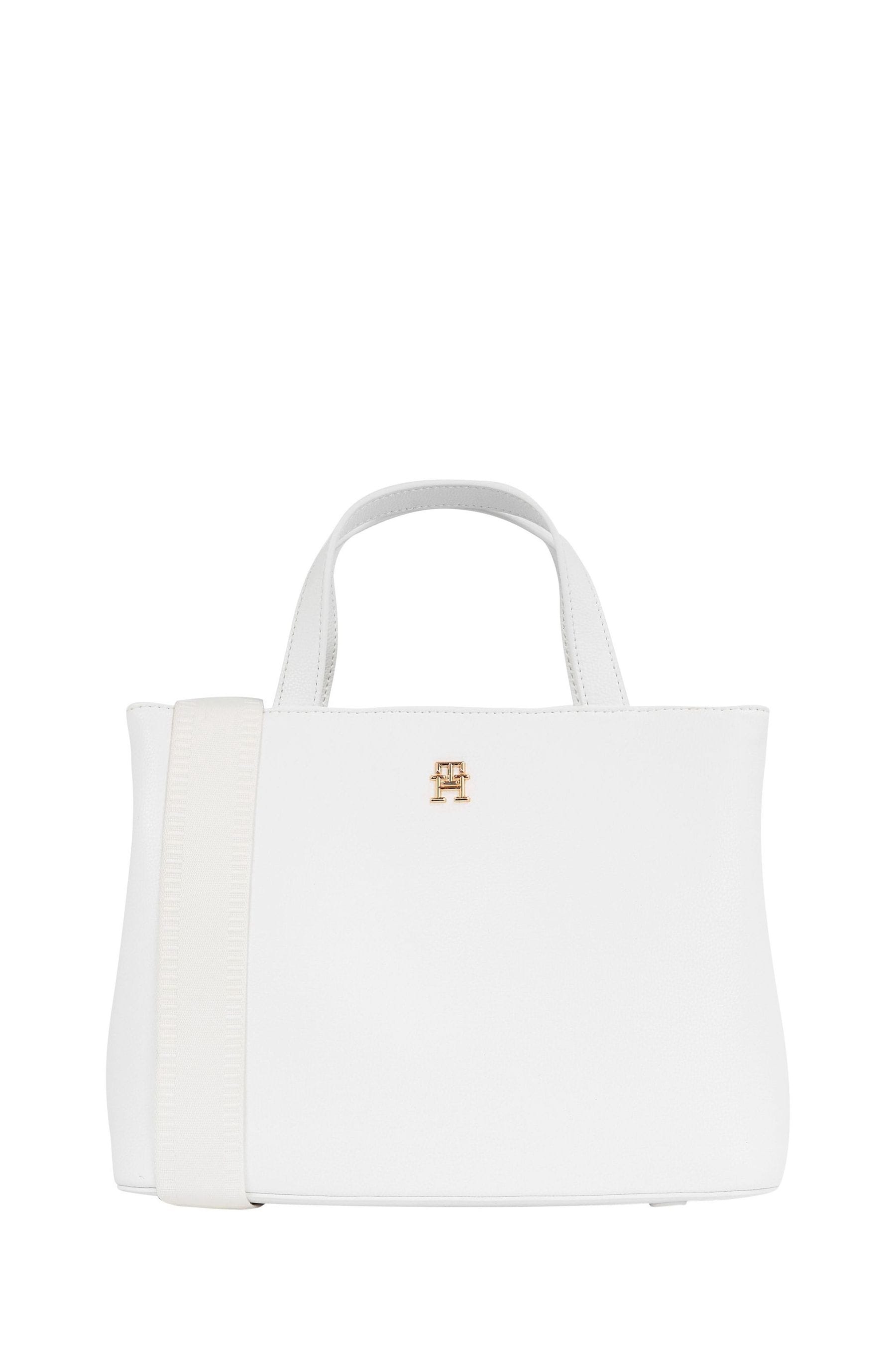 Tommy Hilfiger White Essential Satchel Bag