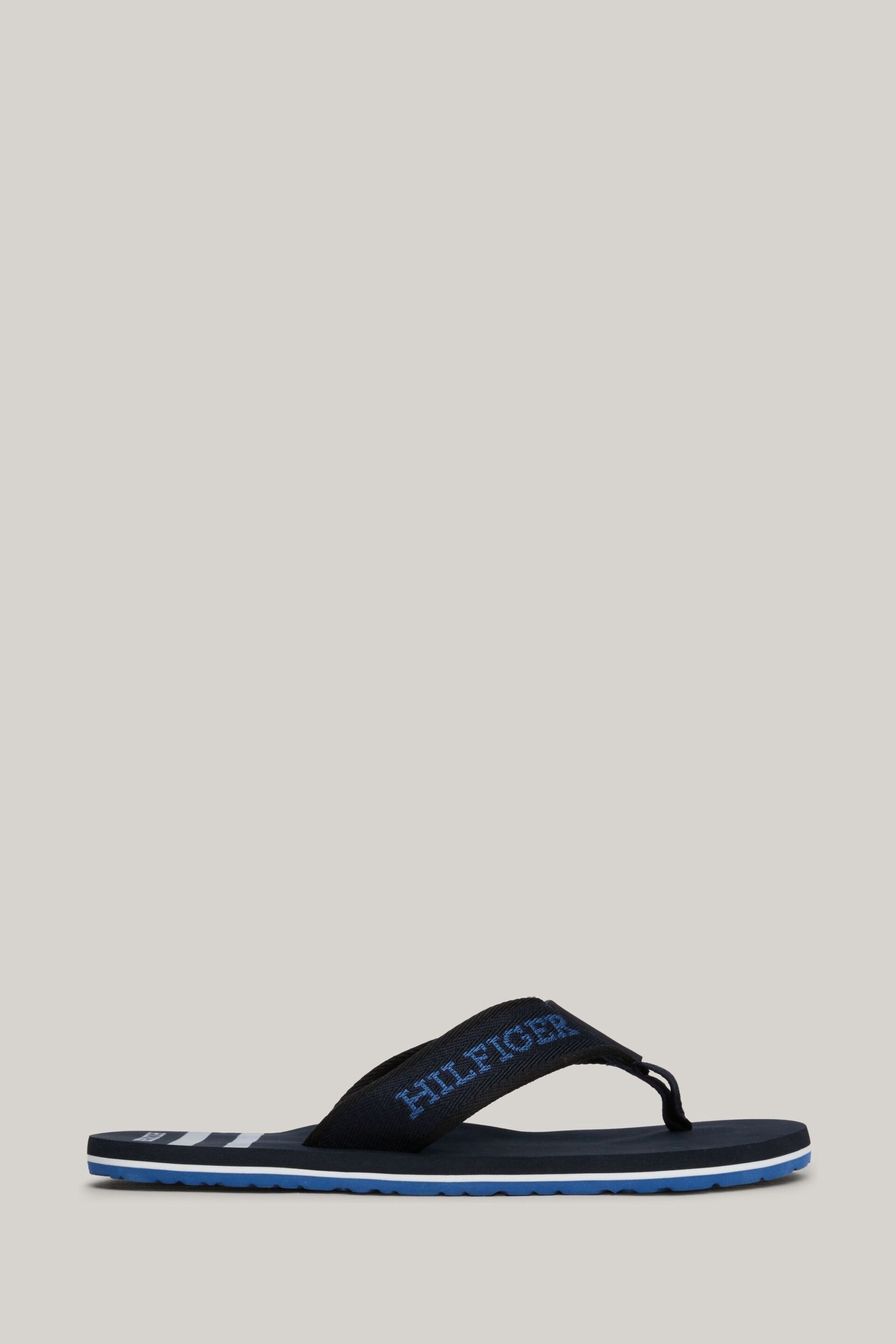 Tommy Hilfiger Blue Sporty Hilfiger Beach Sandals - Image 1 of 6