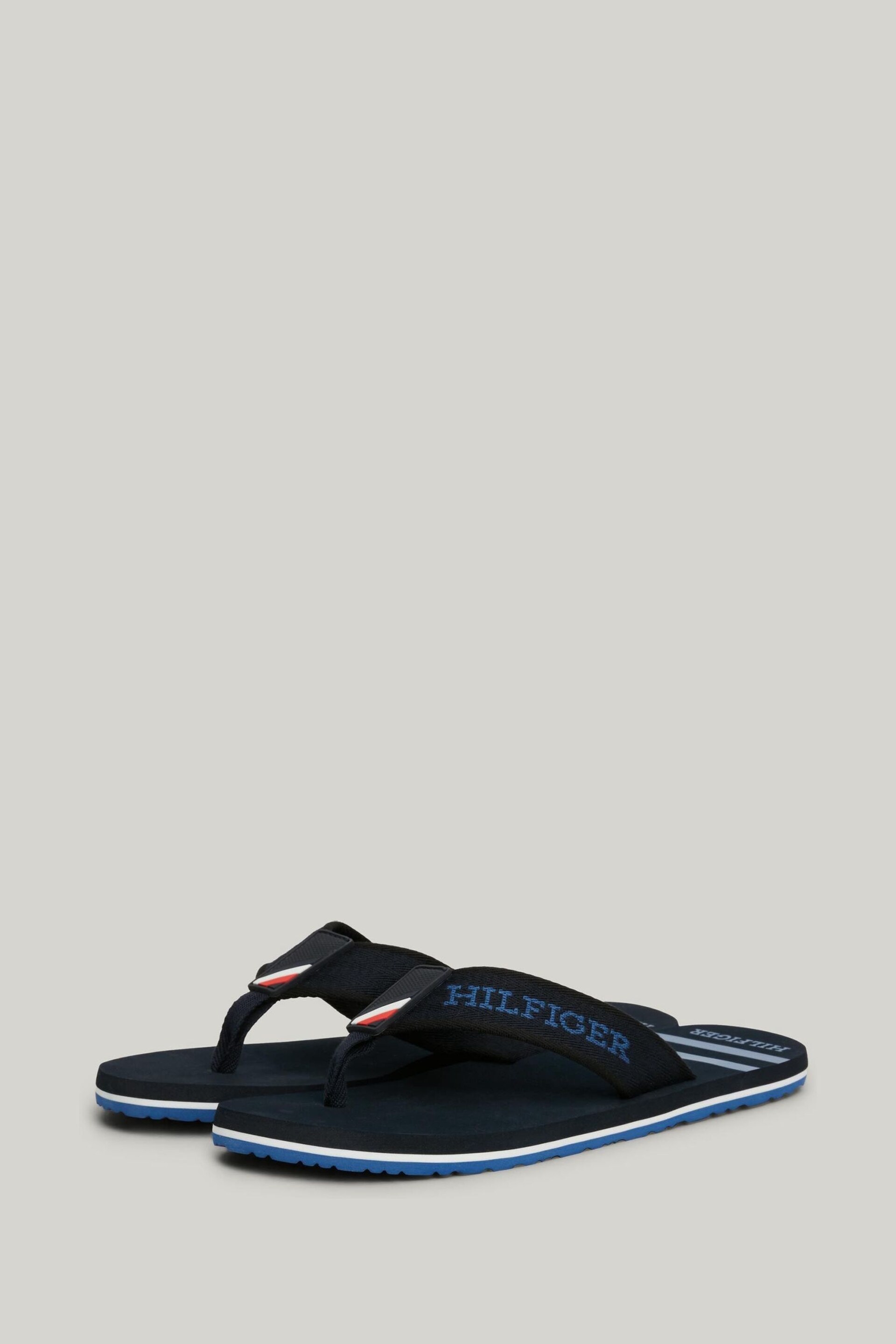 Tommy Hilfiger Blue Sporty Hilfiger Beach Sandals - Image 2 of 6