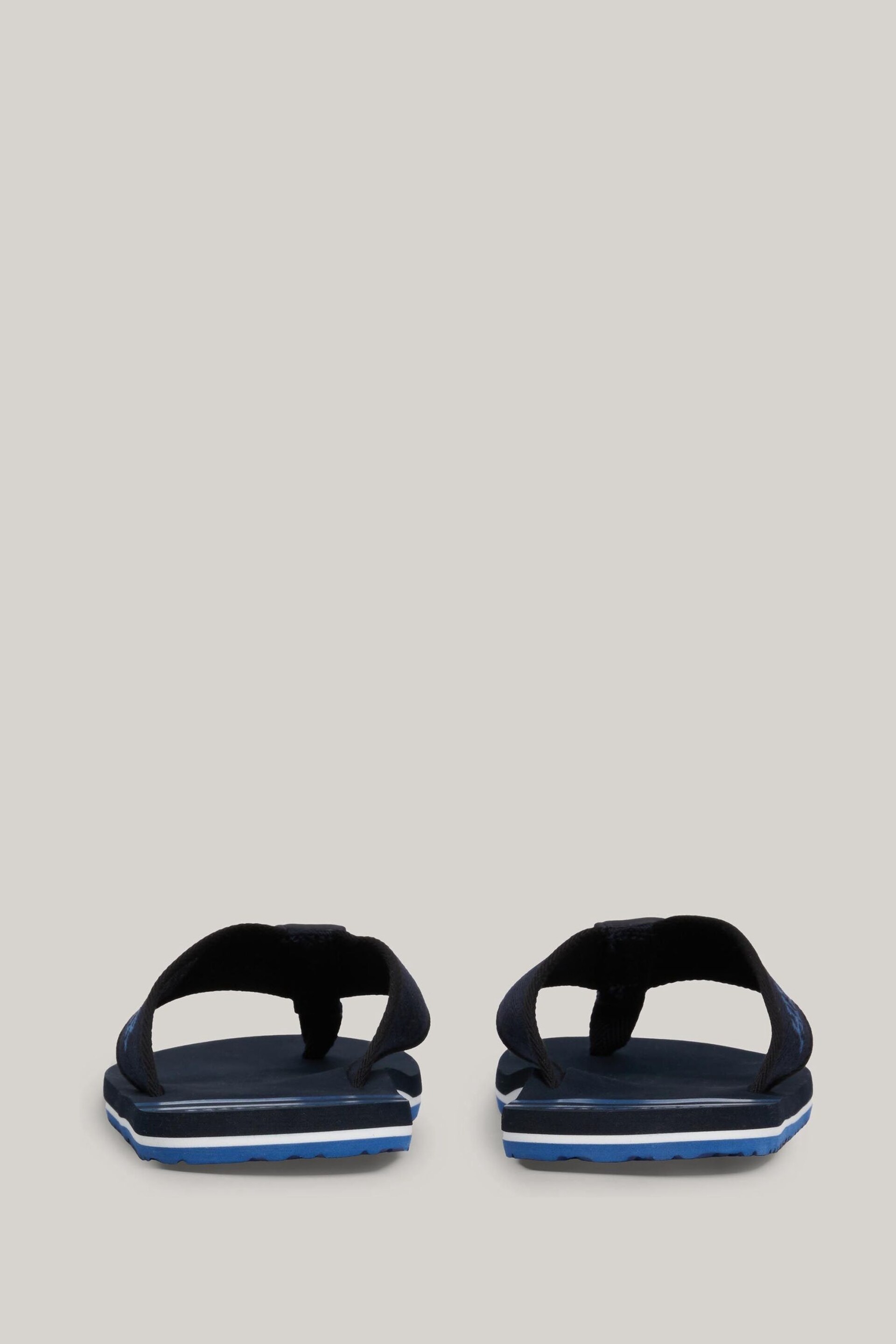 Tommy Hilfiger Blue Sporty Hilfiger Beach Sandals - Image 3 of 6