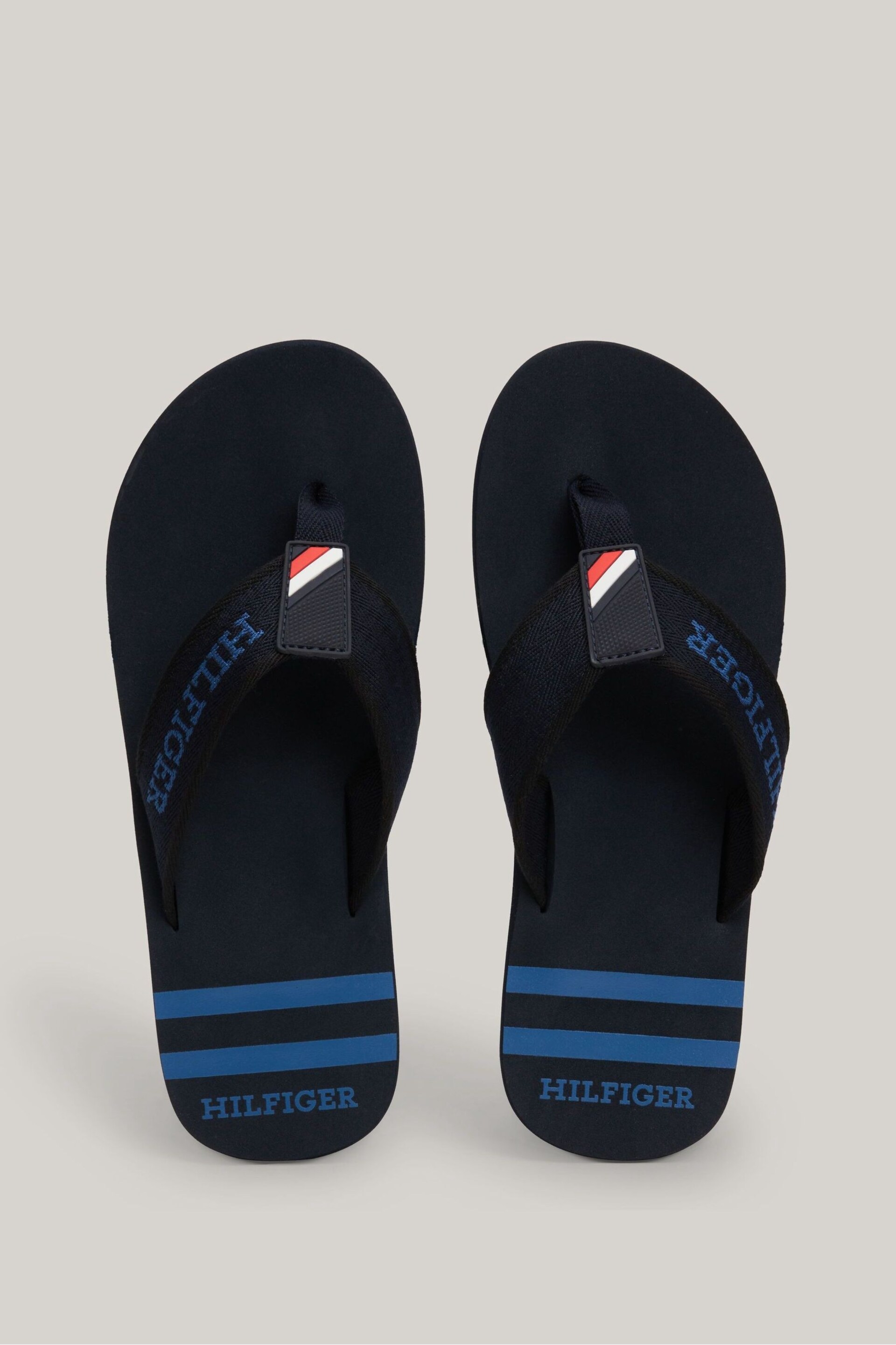 Tommy Hilfiger Blue Sporty Hilfiger Beach Sandals - Image 4 of 6