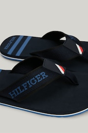 Tommy Hilfiger Blue Sporty Hilfiger Beach Sandals - Image 6 of 6