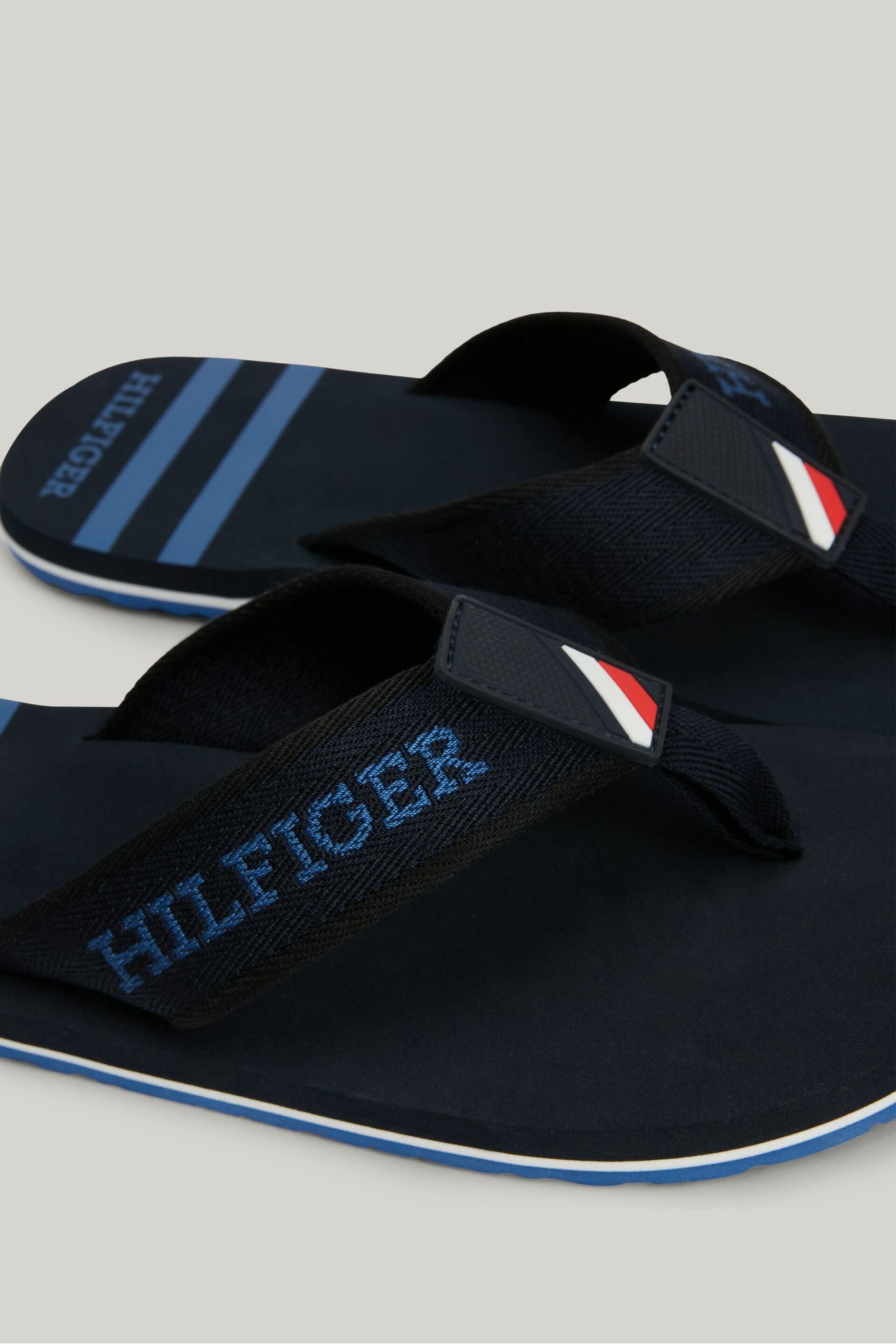 Tommy Hilfiger Blue Sporty Hilfiger Beach Sandals - Image 6 of 6