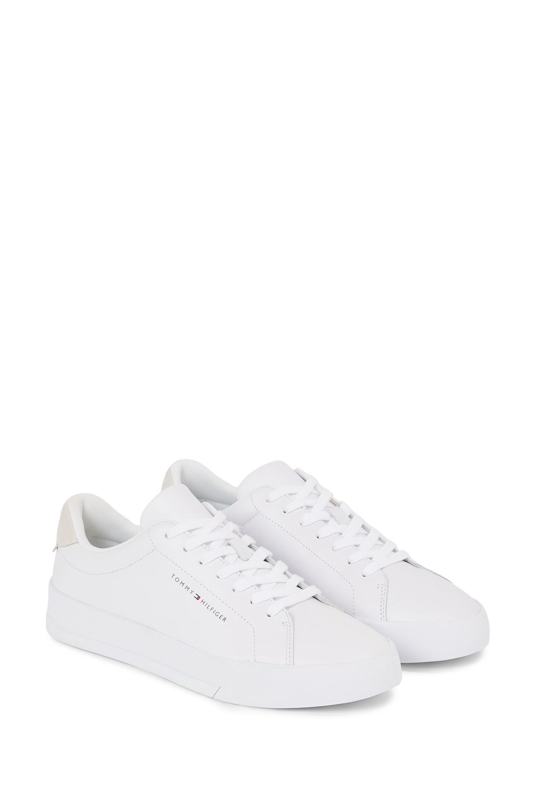 Buy Tommy Hilfiger White Court Leather Sneakers from Next Luxembourg