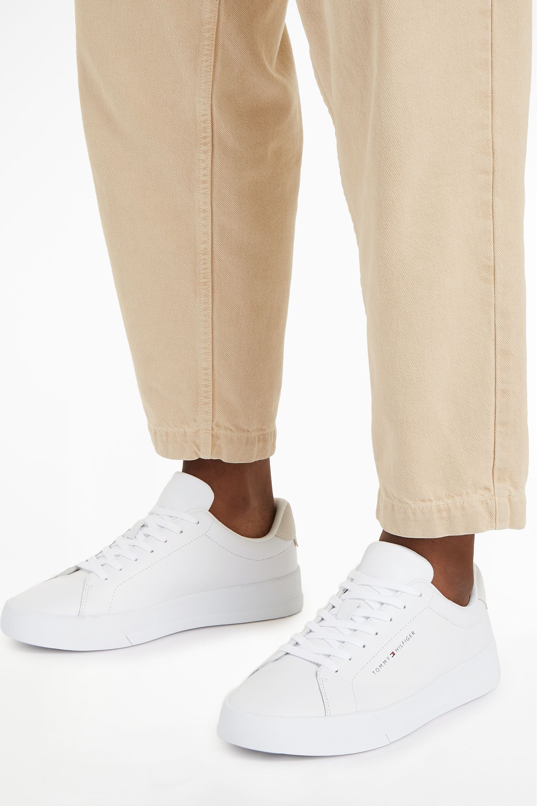 Buy Tommy Hilfiger White Court Leather Sneakers from Next Luxembourg