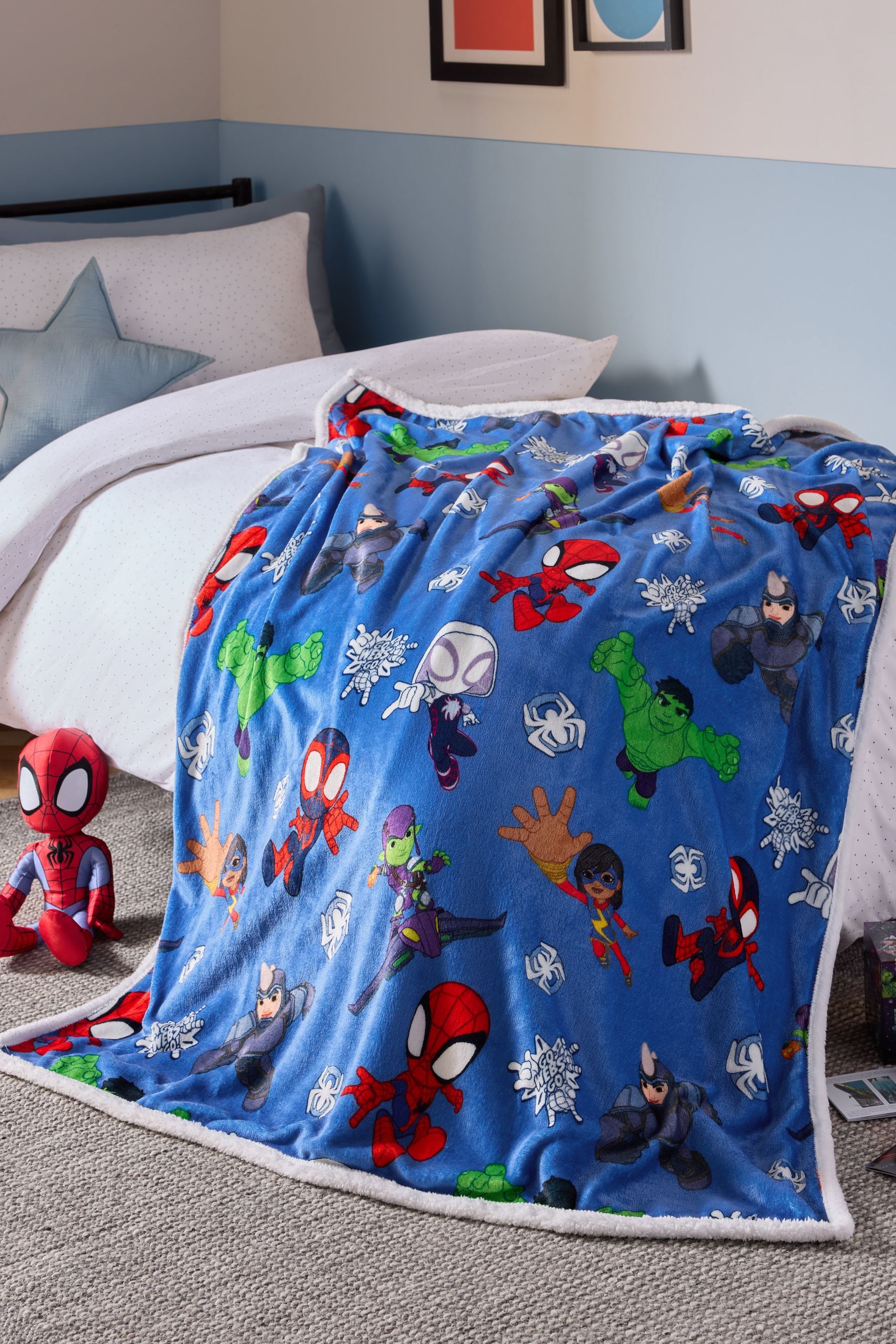 Spiderman fleece throw blanket 2025