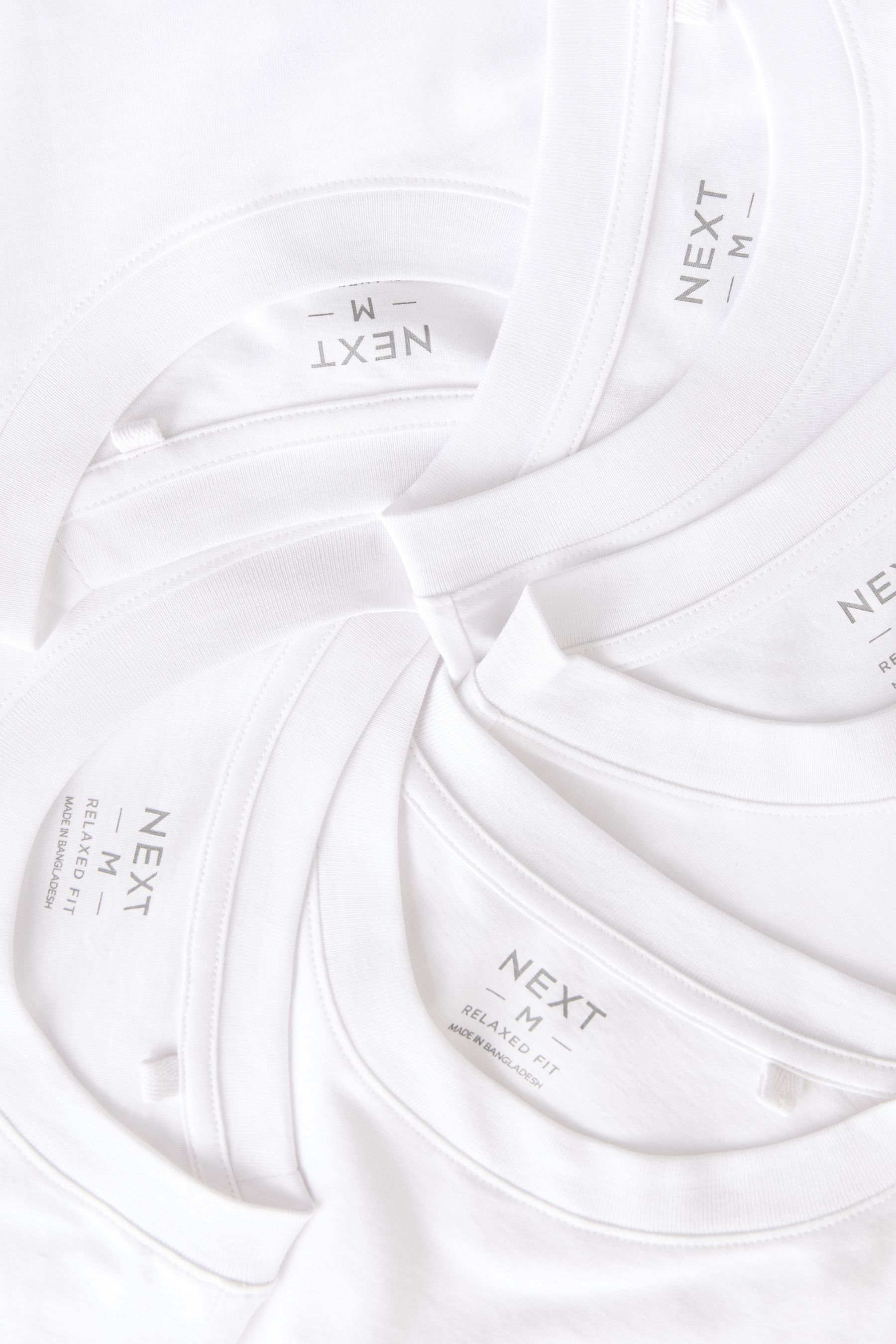 Buy White Relaxed Fit 100% Cotton Relaxed T-Shirts 5 Pack from the Next