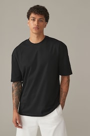 Black Relaxed Fit 100% Cotton Relaxed T-Shirts 5 Pack - Image 2 of 8