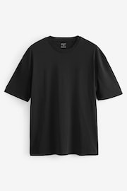 Black Relaxed Fit 100% Cotton Relaxed T-Shirts 5 Pack - Image 6 of 8