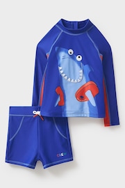 Crew Clothing Shark Print Rash Vest And Short Set - Image 1 of 2