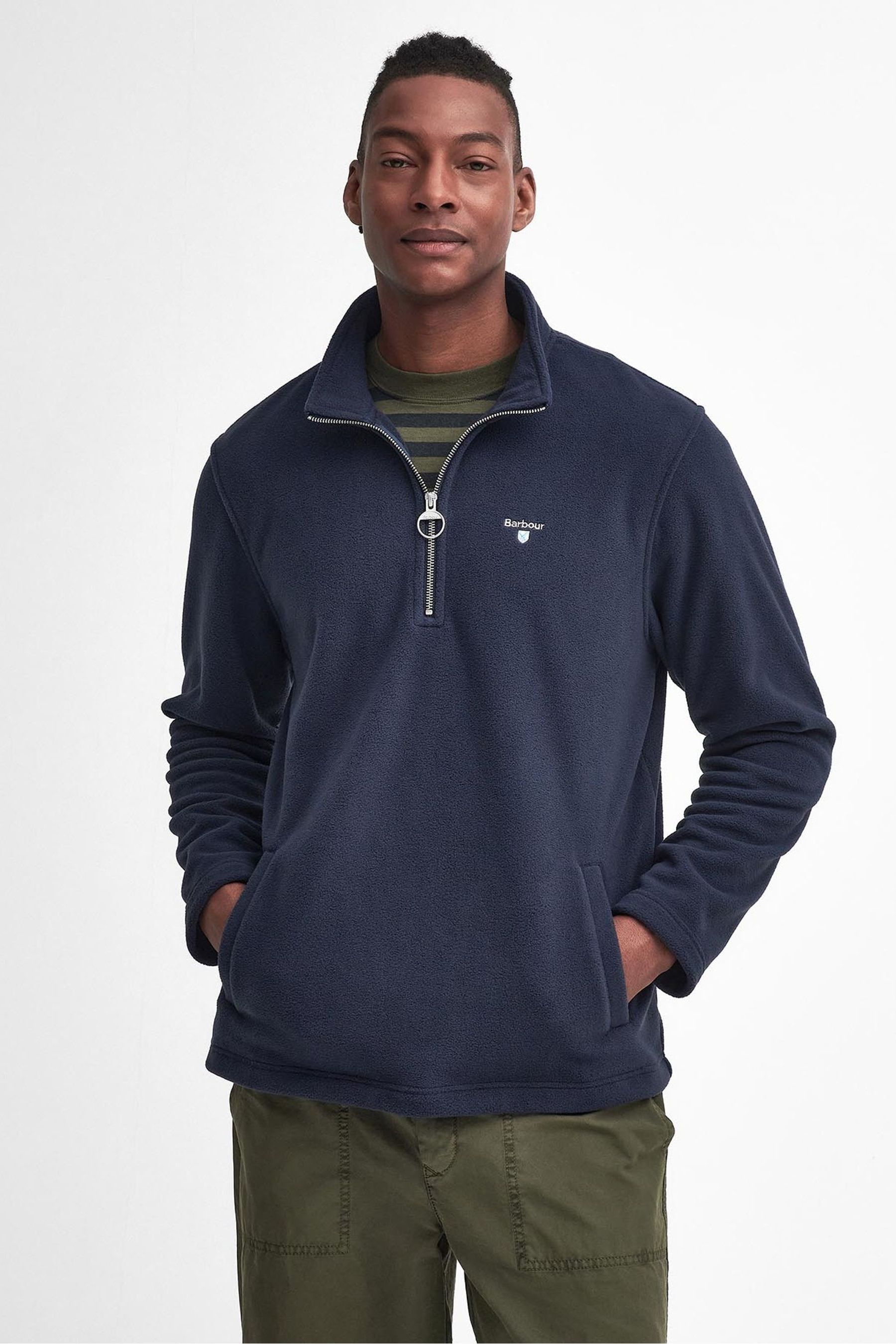 Buy Barbour Navy Quarter Zip Essentials Fleece from Next Ireland