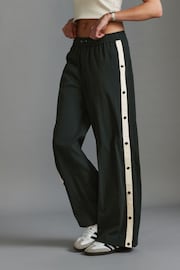 Charcoal Grey Nylon Popper Side Trackpants - Image 2 of 6