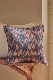 Purple 50 x 50cm Dry Ikat Print Cushion - Image 1 of 1