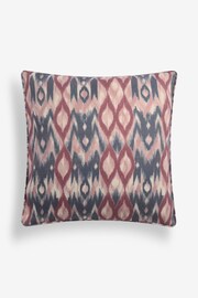 Purple 50 x 50cm Dry Ikat Print Cushion - Image 2 of 4