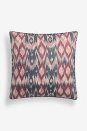 Purple 50 x 50cm Dry Ikat Print Cushion - Image 3 of 4