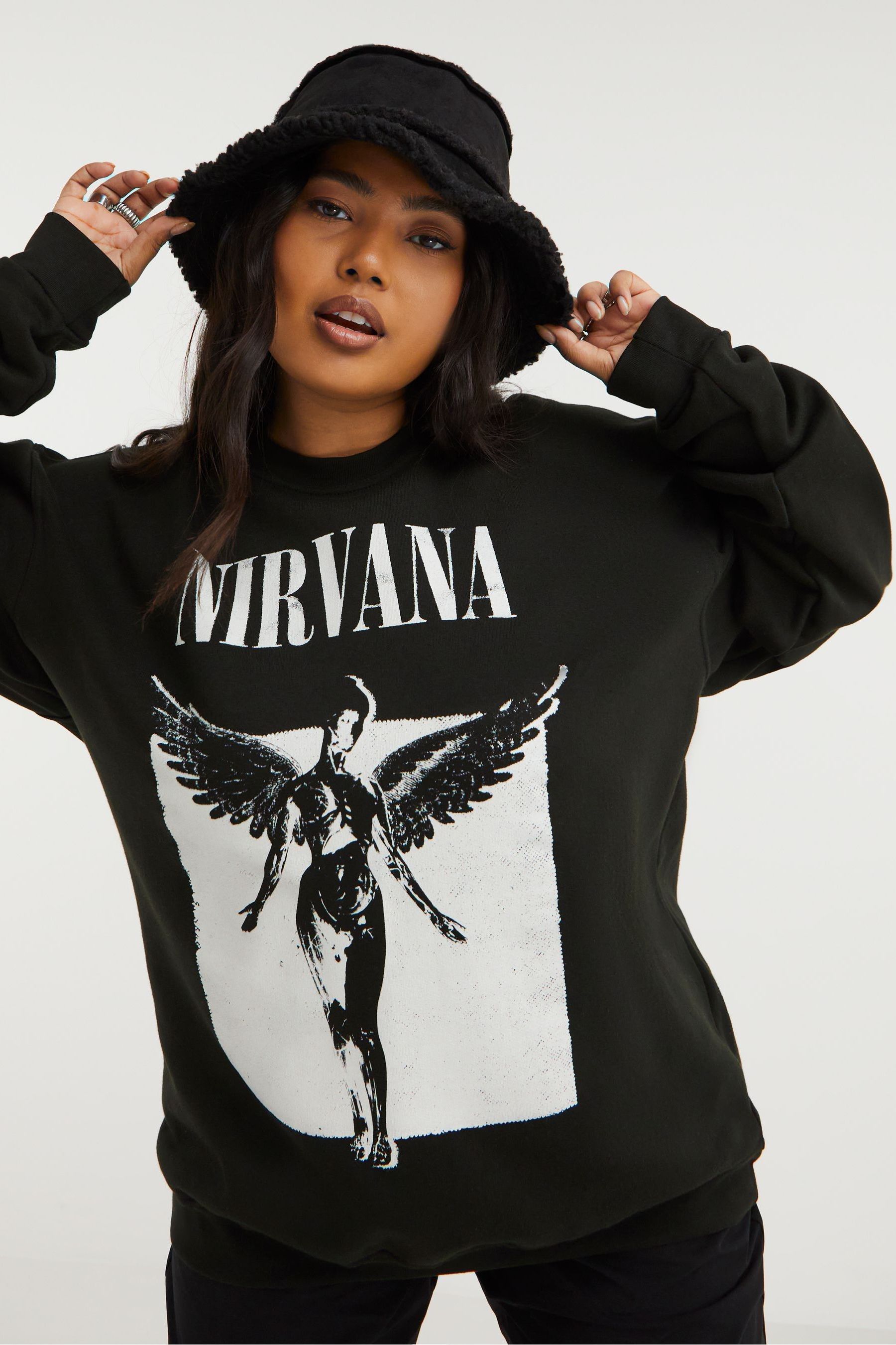 Buy Simply Be Black 100 Cotton Nirvana Sweatshirt from the Next UK online shop