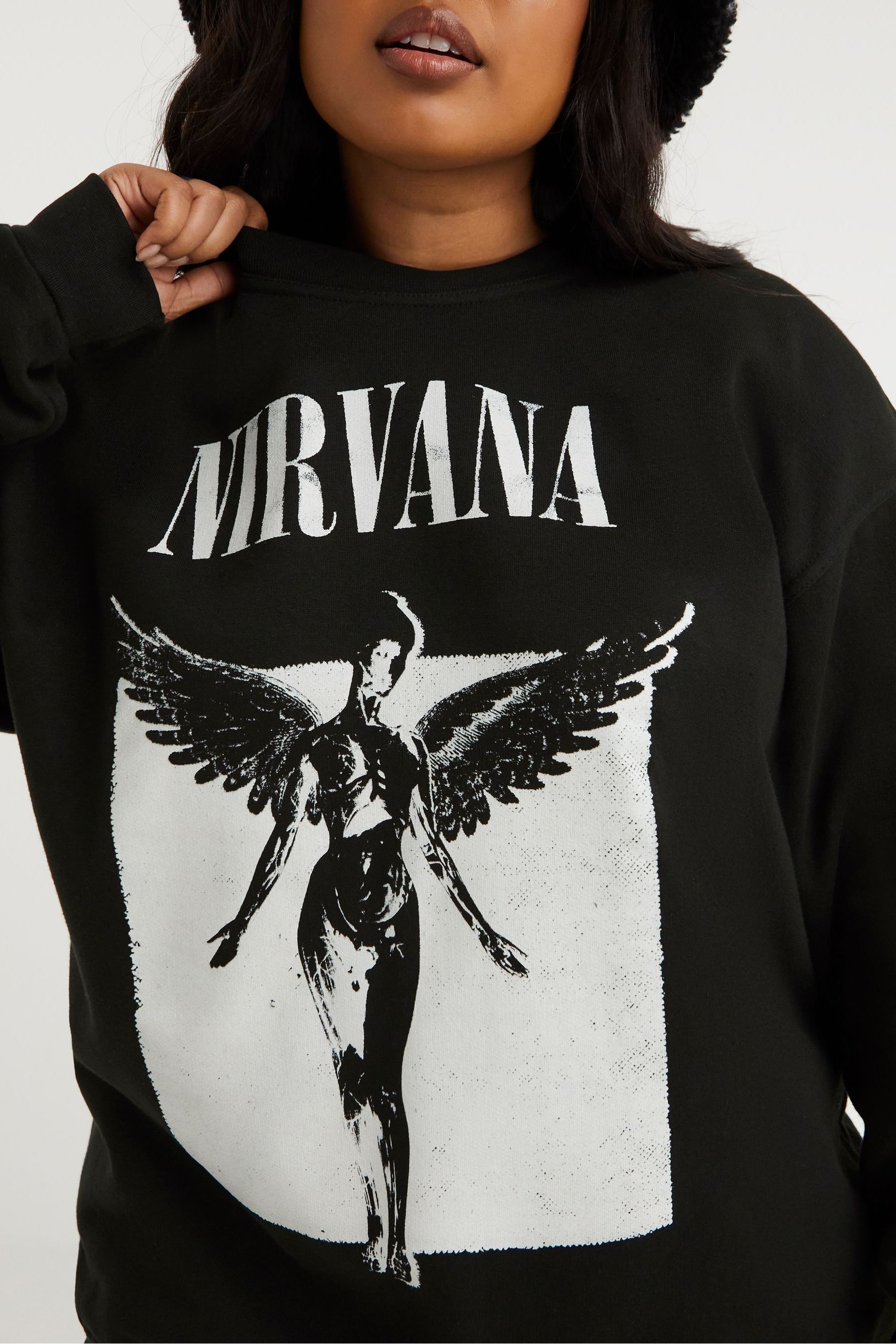 Buy Simply Be Black 100 Cotton Nirvana Sweatshirt from the Next UK online shop