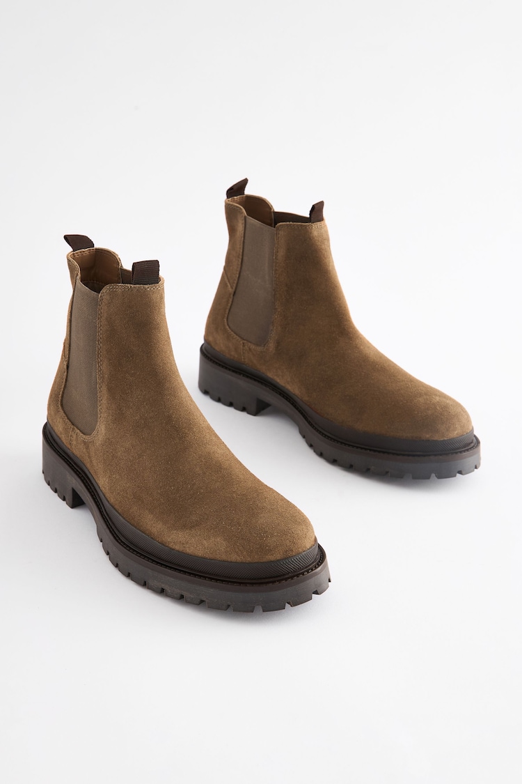 Stone Cleated Chelsea Boots - Image 2 of 6