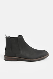 Black Waxy Leather Chelsea Boots - Image 3 of 6