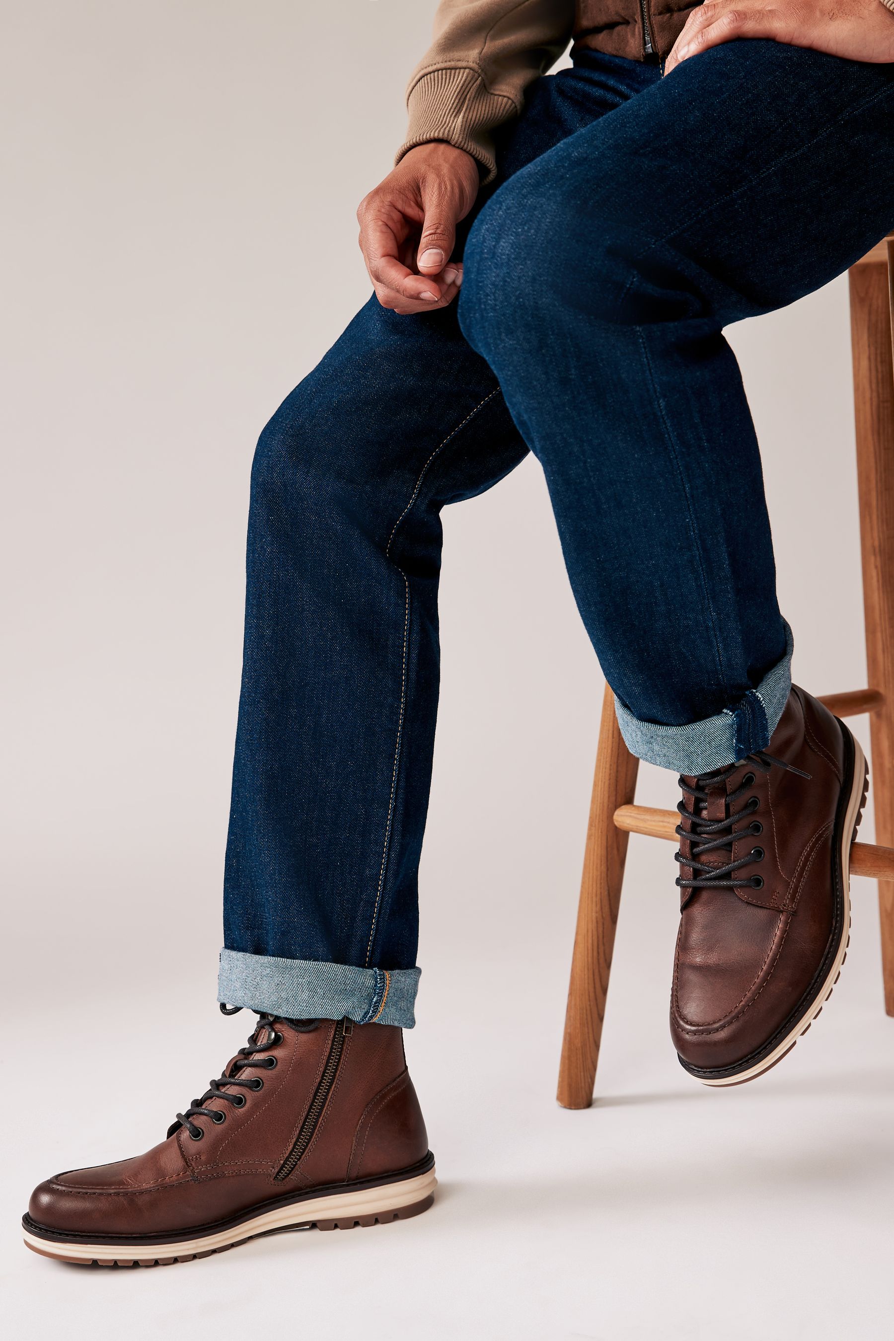 Leather upper boots clearance