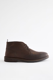 Brown Waxy Leather Chukka Boots - Image 3 of 6