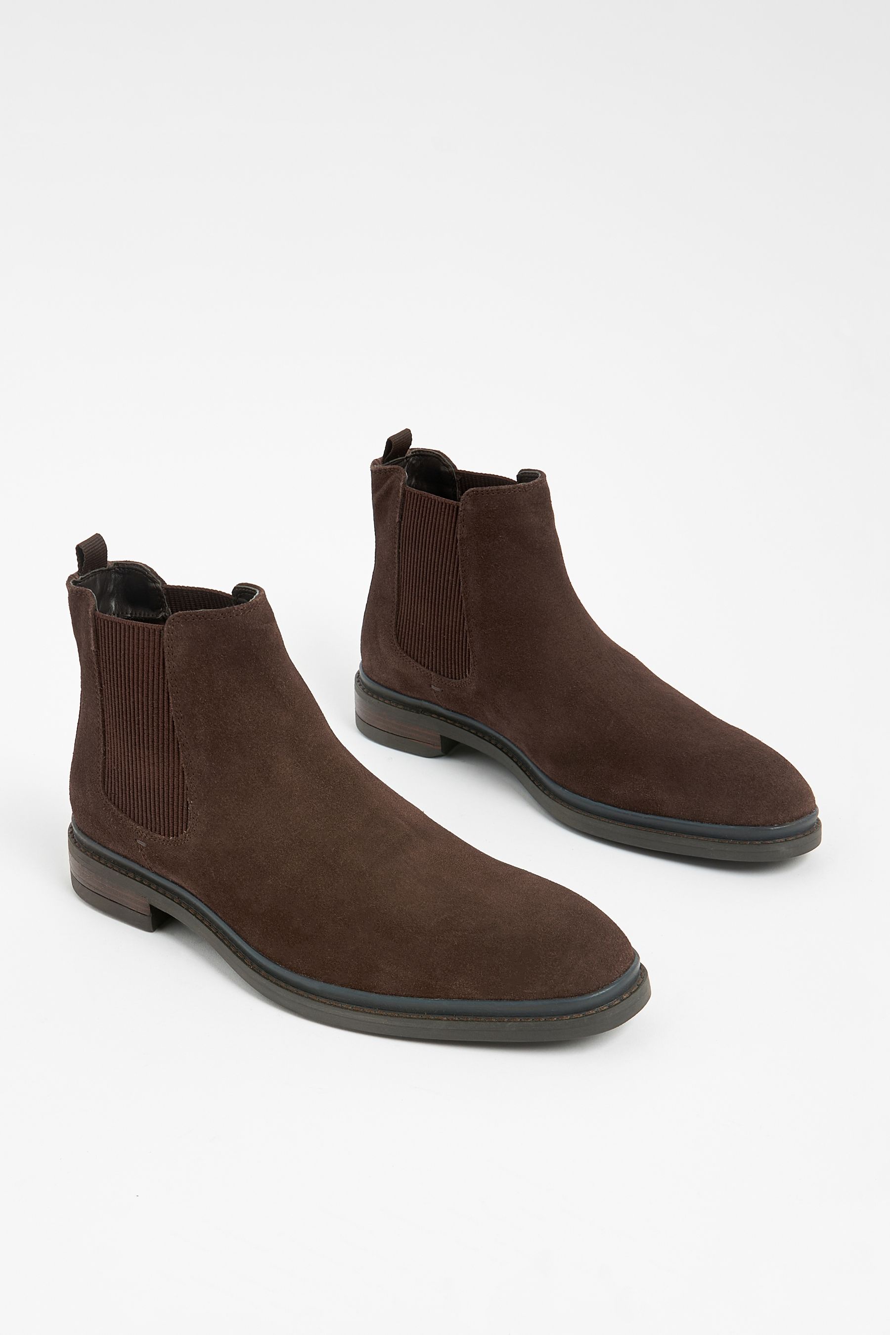 Buy Brown Suede Chelsea Boots from Next Luxembourg
