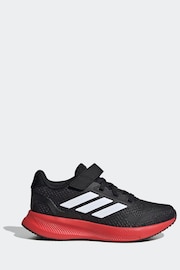 adidas Black/Red Kids Runfalcon 5 Shoes - Image 3 of 9