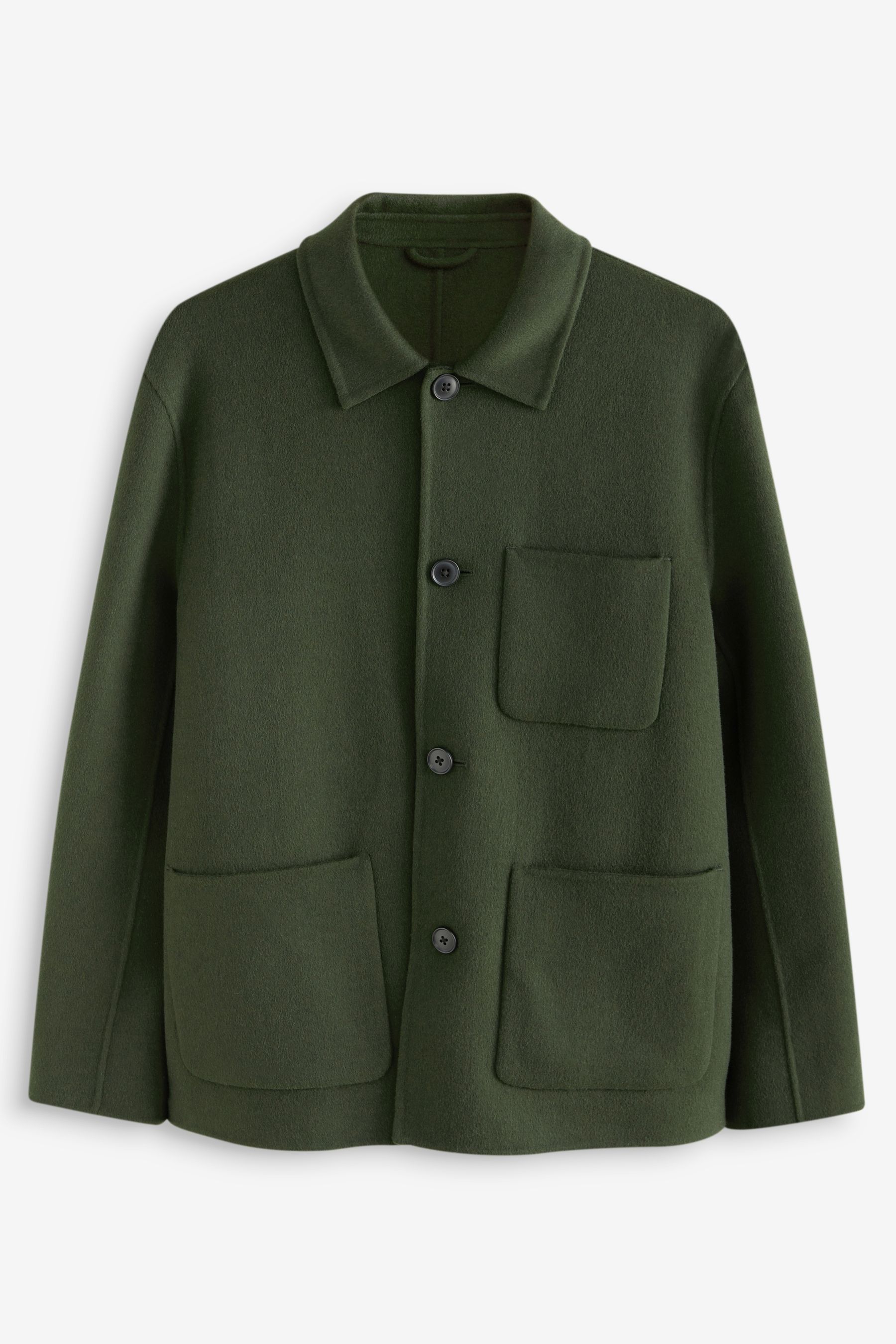 Buy Khaki Green Premium Soft Touch Wool Rich Shacket from the Next UK ...