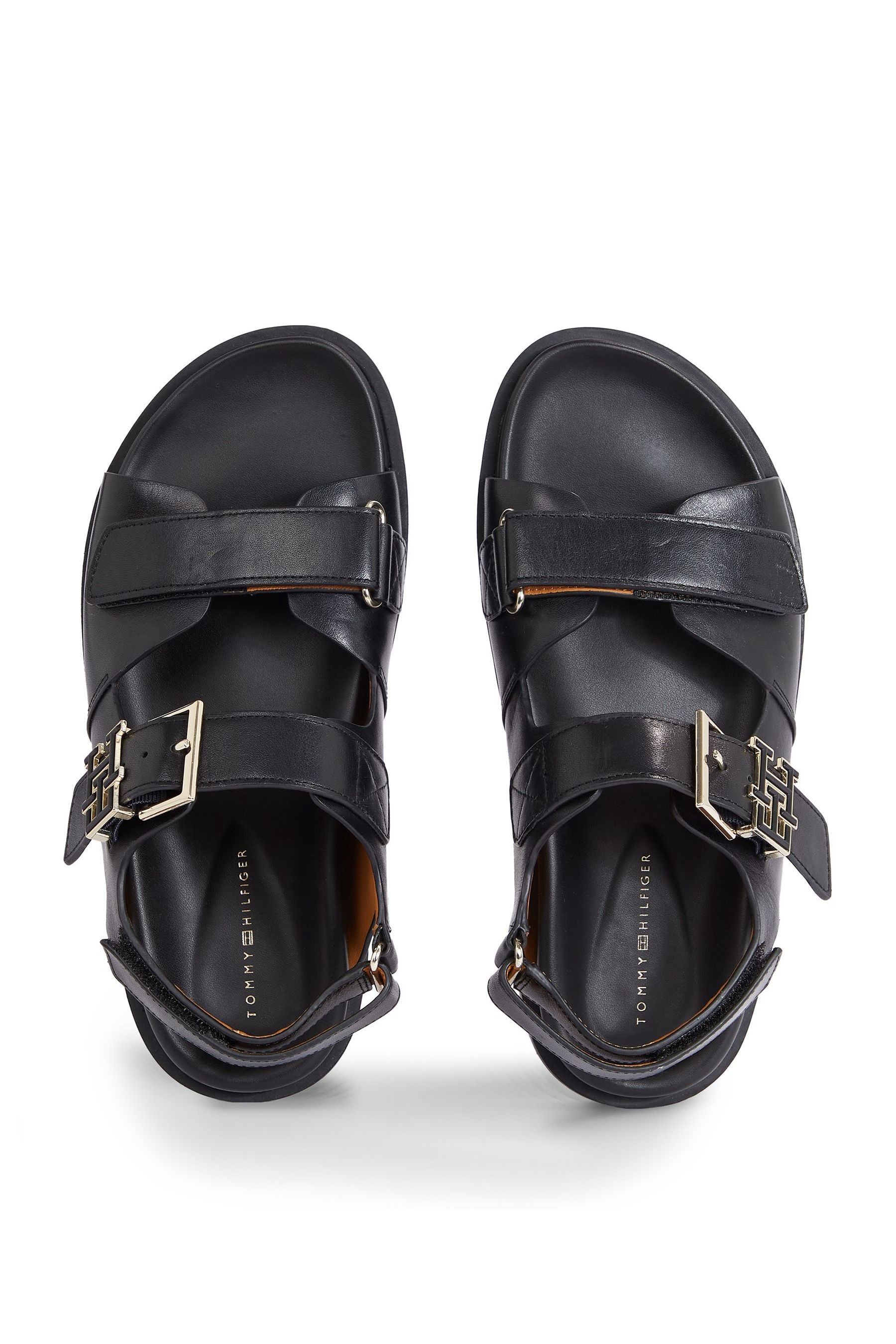 Buy Tommy Hilfiger Black Leather Sporty Sandals from the Next UK online shop