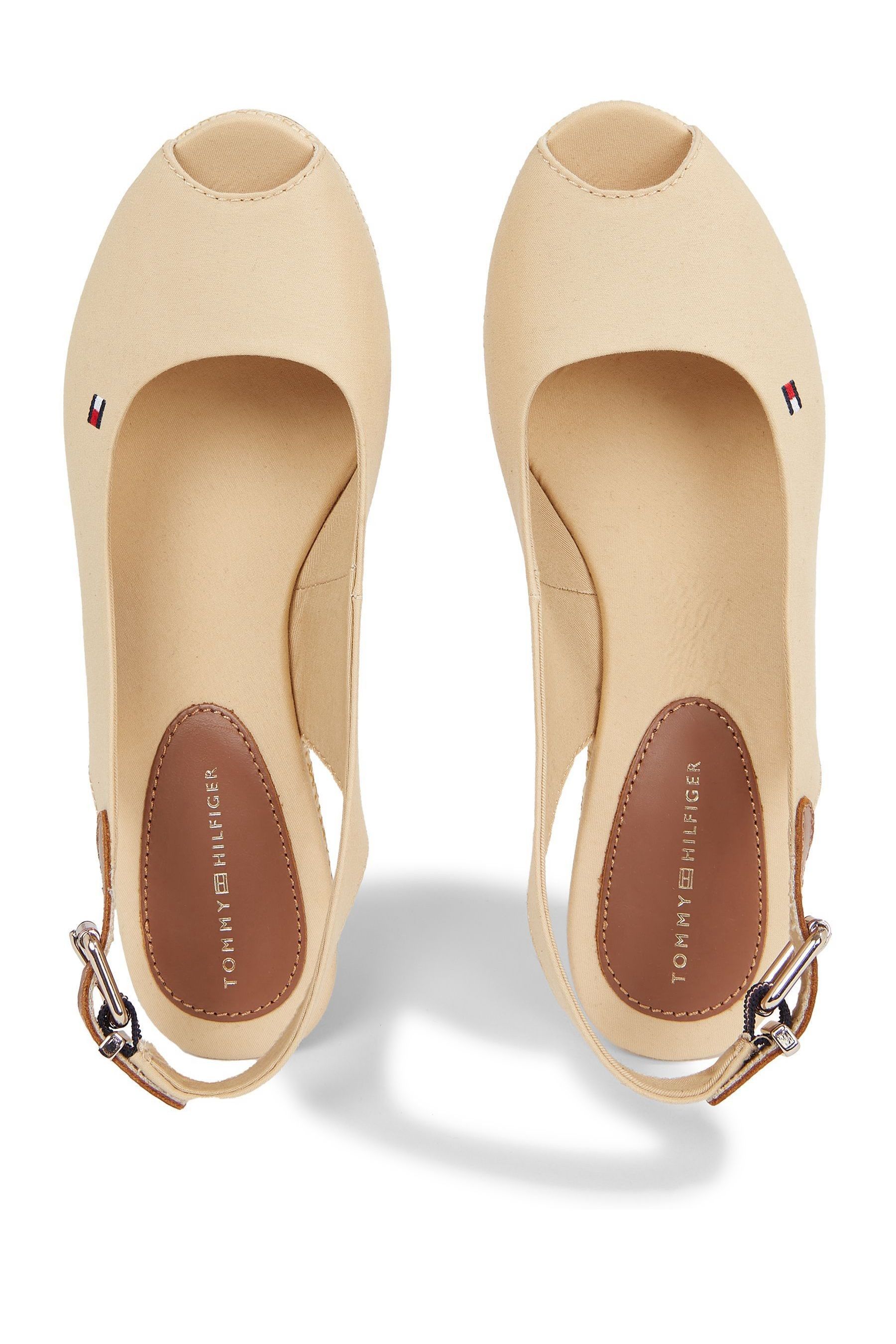 Buy Tommy Hilfiger Cream Iconic Elba Slingback Wedges from Next Canada