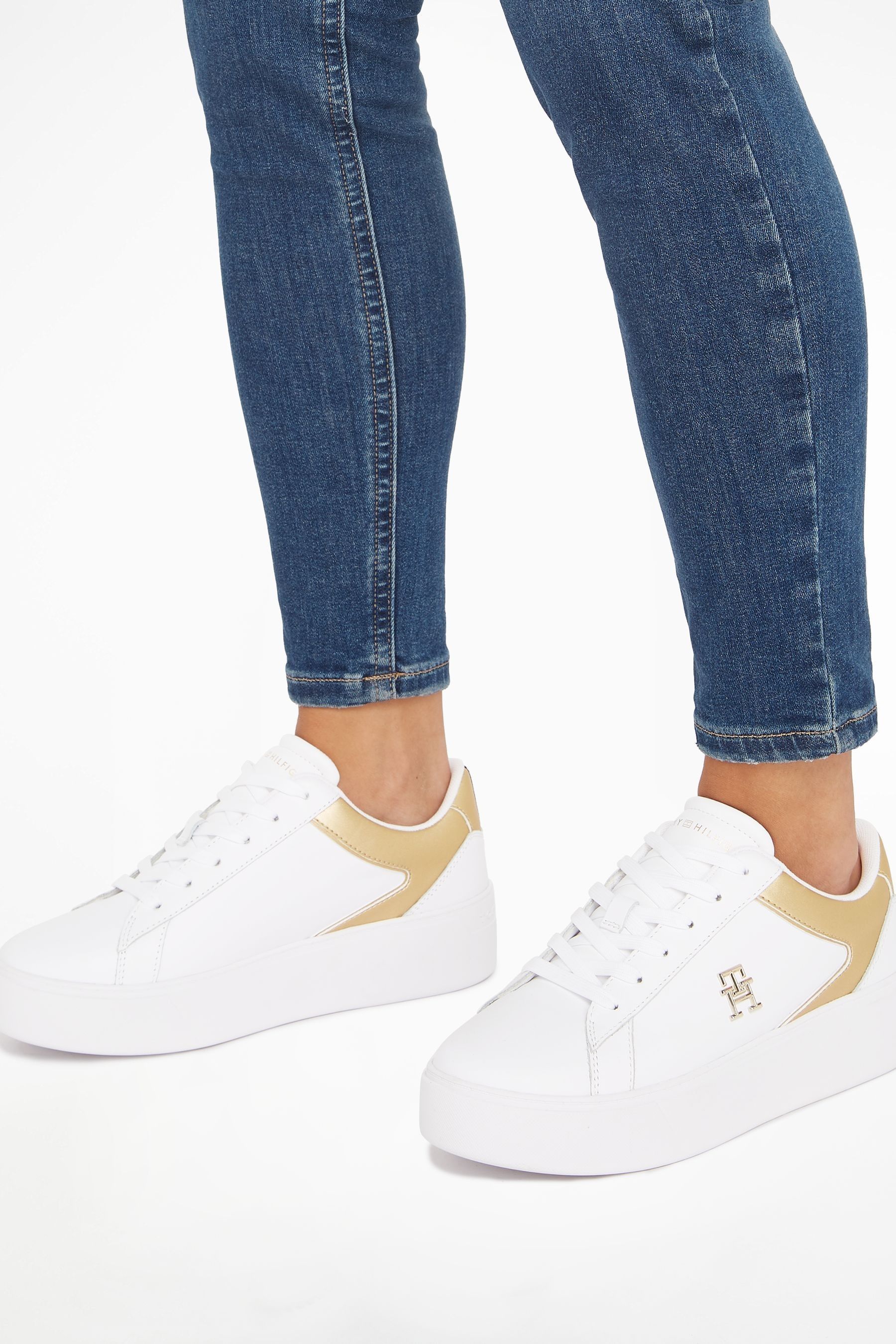 Buy Tommy Hilfiger White Platform Court Sneakers from Next Singapore