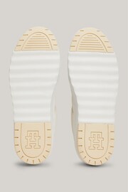 Tommy Hilfiger Cream Suede Stripes Low Top Sneakers - Image 5 of 6