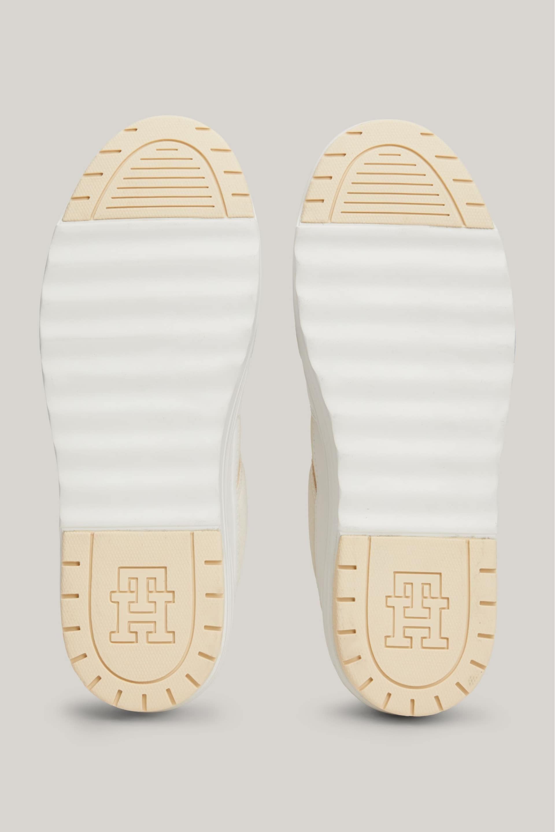 Tommy Hilfiger Cream Suede Stripes Low Top Sneakers - Image 5 of 6