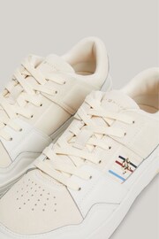 Tommy Hilfiger Cream Suede Stripes Low Top Sneakers - Image 6 of 6