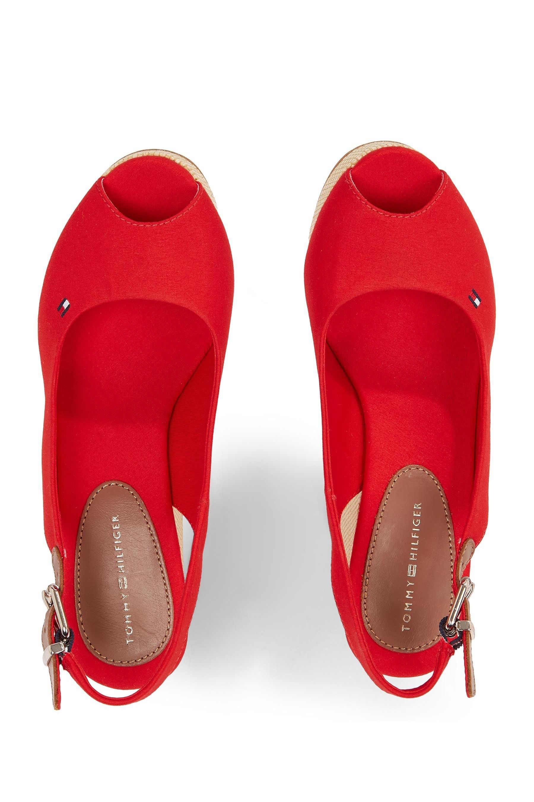 Buy Tommy Hilfiger Red Iconic Elba Slingback Wedges from Next Luxembourg