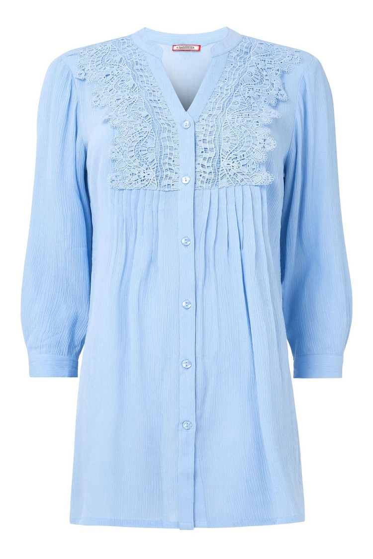 Joe Browns Blue Floaty Pintuck Lace Blouse - Image 5 of 5