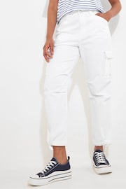 Joe Browns White Relaxed Fit Cargo Trousers - Image 2 of 5